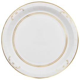 Pahvilautaset Ornament Kulta/Valkoinen 23 cm 6 kpl