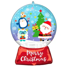 Merry Christmas Folioilmapallo Lumisadepalloaihe