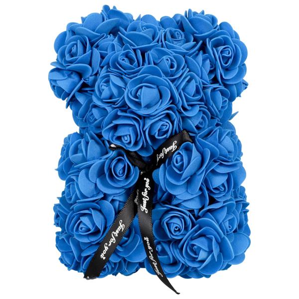 Rose Bear / Ruusukarhu Sininen 21 cm