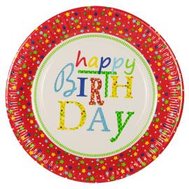 Happy Birthday Pahvilautaset Tähtikuvio