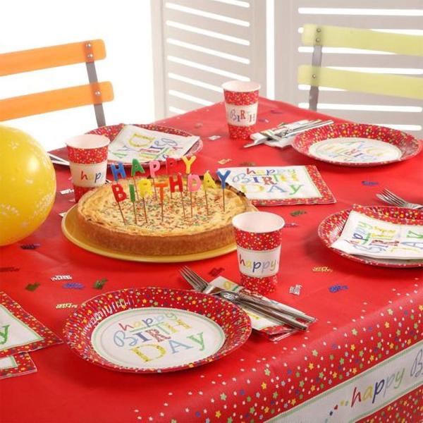 Happy Birthday Pahvilautaset Tähtikuvio
